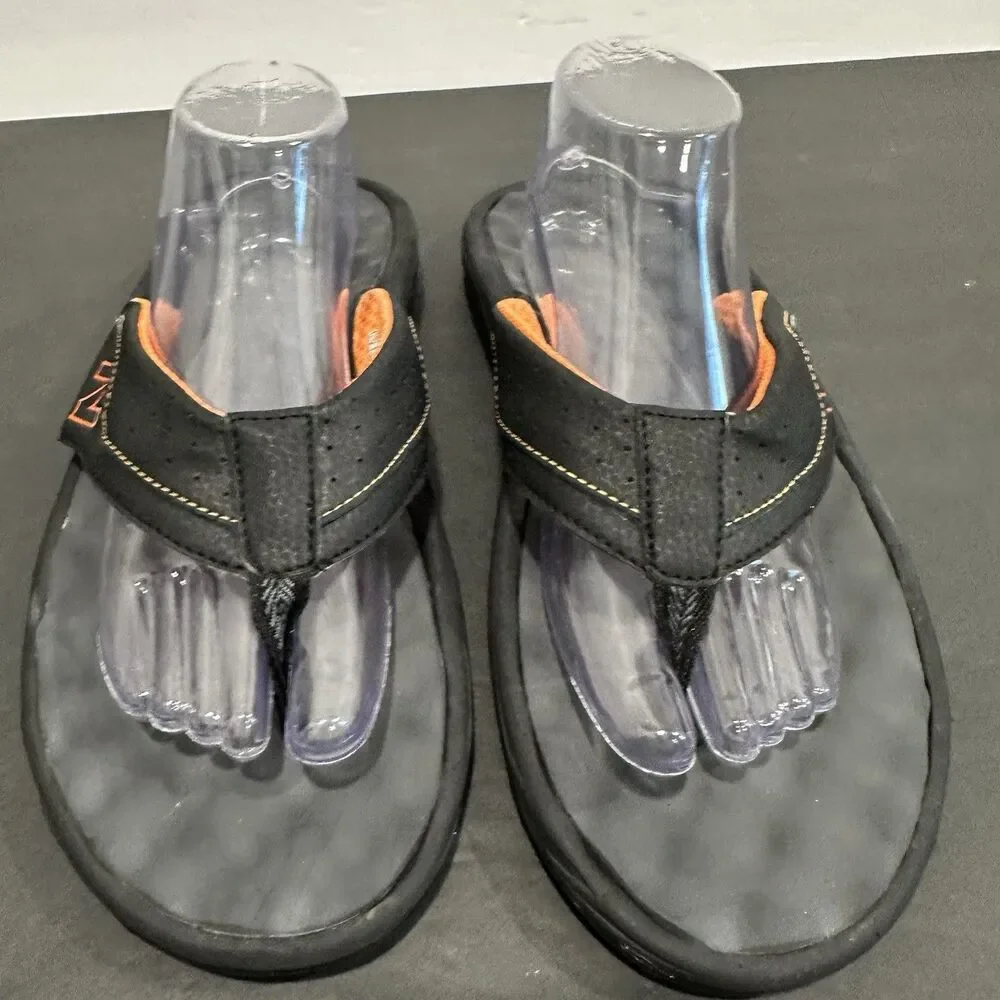 New Balance Minimus Vibram Sandals Mens Size 12 Black Orange Minimalist Thong NB